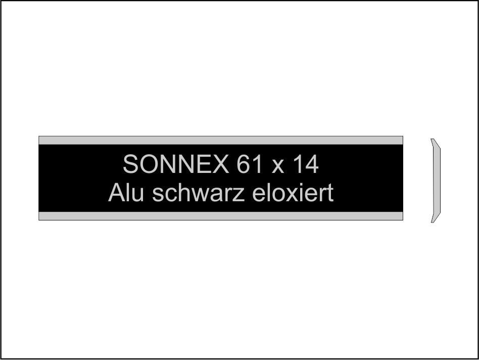 Sonnerieschild<br> Sonnex 61x14 schwarz